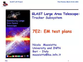 7E2: EM test plans