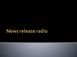 news release radio
