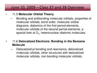 11.5 Molecular Orbital Theory.