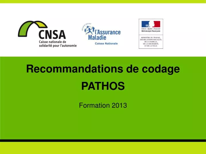 recommandations de codage pathos