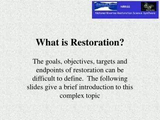 What is Restoration?