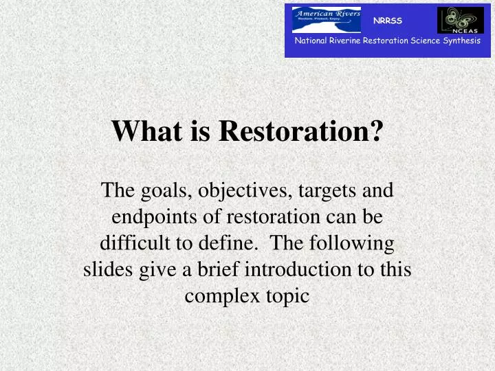what is restoration