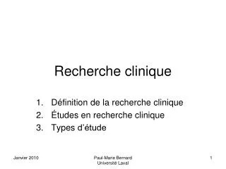 recherche clinique