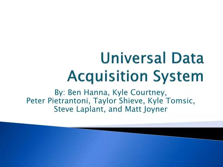 universal data acquisition system