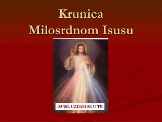 krunica milosrdnom isusu