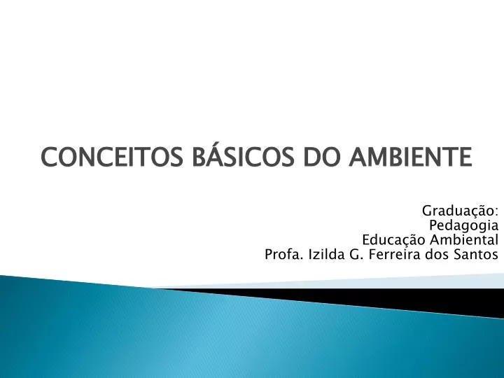 conceitos b sicos do ambiente