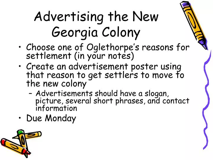 advertising the new georgia colony