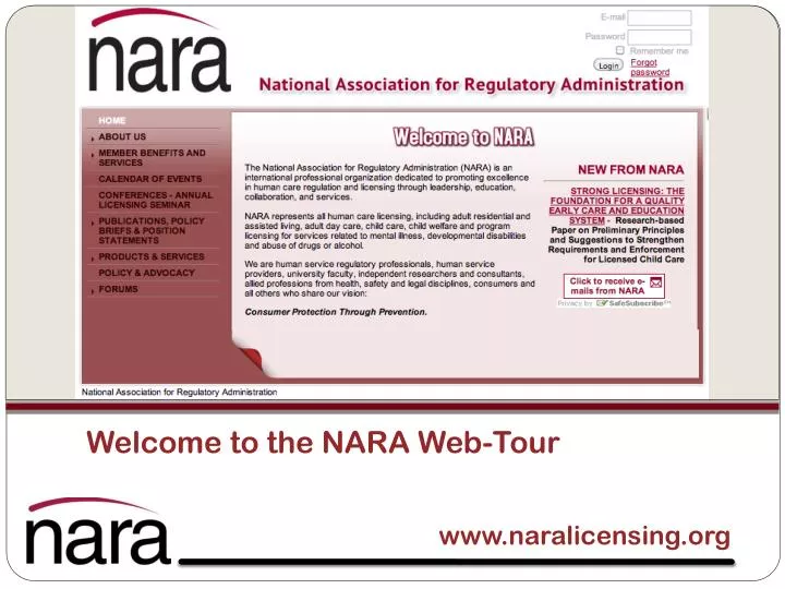 welcome to the nara web tour