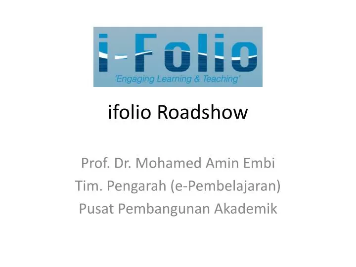 ifolio roadshow