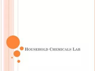 Household Chemicals Lab