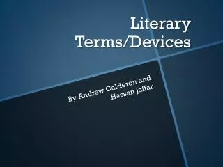 Literary Terms/Devices