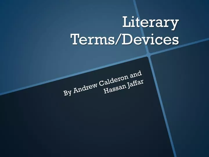 literary terms devices