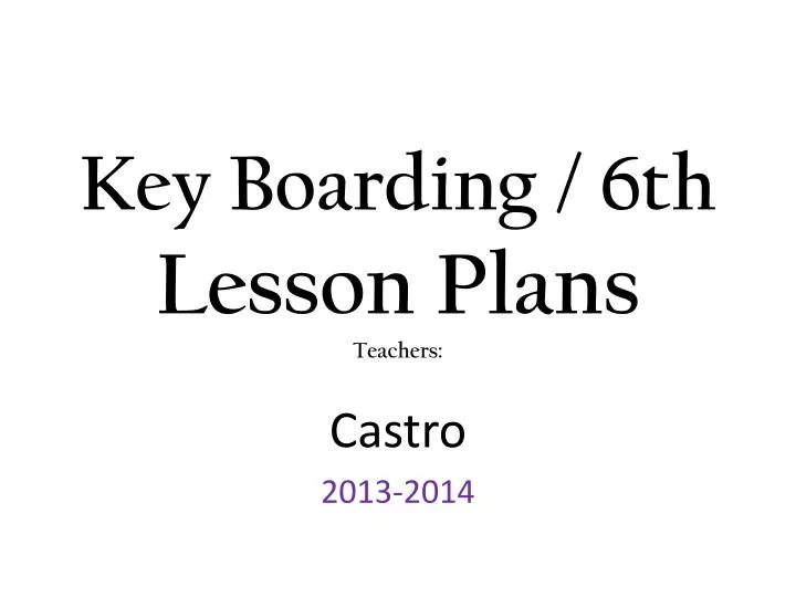 key boarding 6th lesson plans teachers