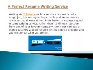 A Perfect Resume Writing Service