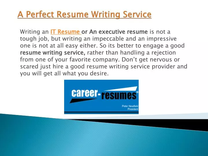 a perfect resume writing service