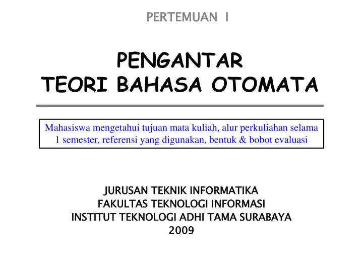 pengantar teori bahasa otomata