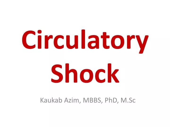 circulatory shock