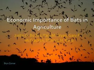 Economic Importance of Bats in Agriculture