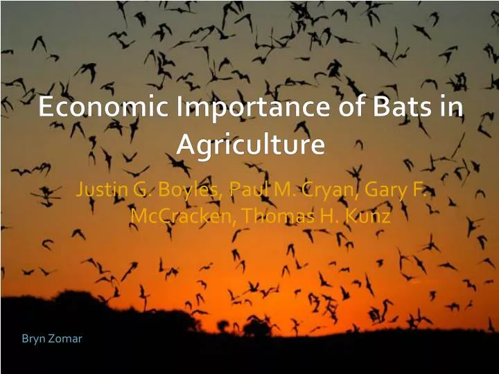 economic importance of bats in agriculture