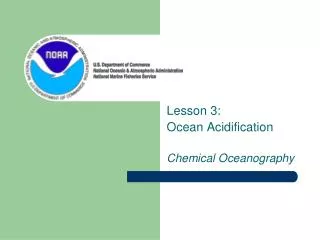 Lesson 3: Ocean Acidification Chemical Oceanography