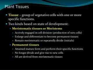 Plant Tissues