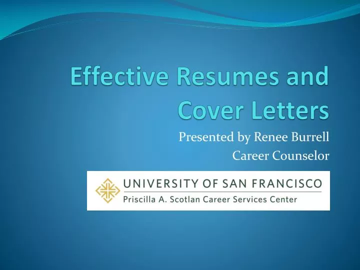 effective resumes and cover letters