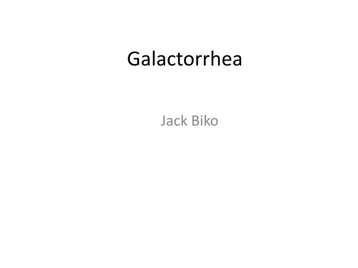 galactorrhea