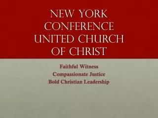 New York Conference United Church of Christ
