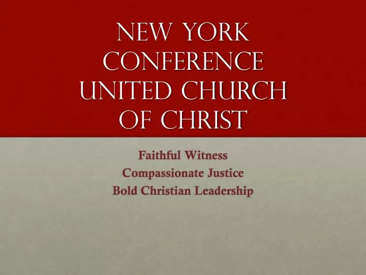 new york conference united church of christ
