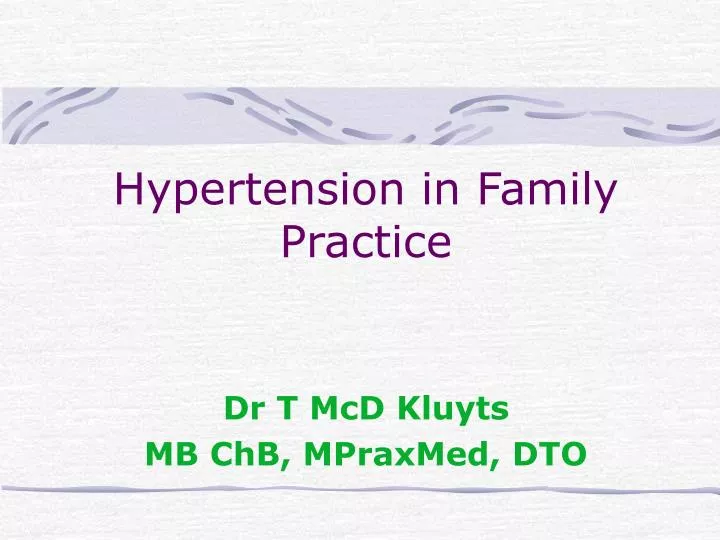 hypertension in family practice