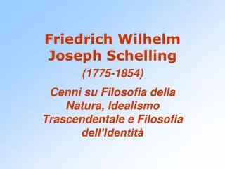 friedrich wilhelm joseph schelling