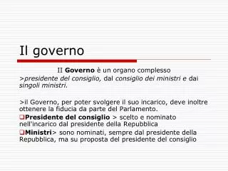 il governo