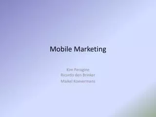 mobile marketing