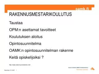 rakennusmestarikoulutus
