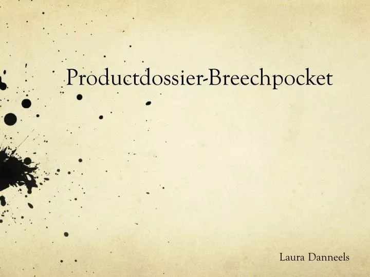 productdossier breechpocket