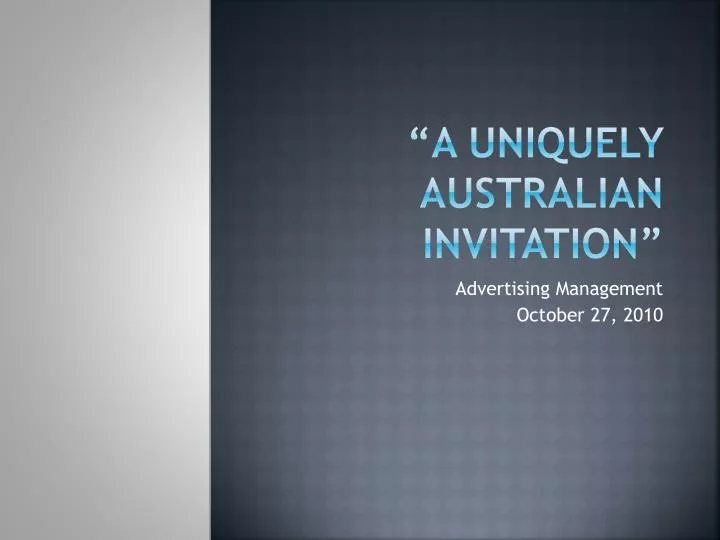a uniquely australian invitation