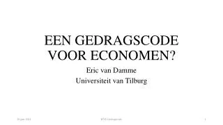 een gedragscode voor economen