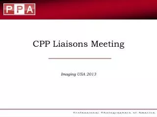 CPP Liaisons Meeting