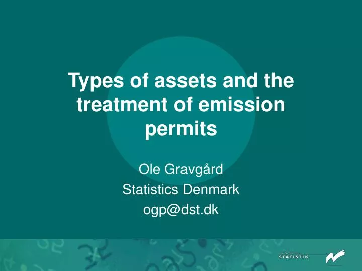 types of assets and the treatment of emission permits