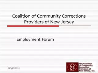 Coalition of Community Corrections Providers of New Jersey