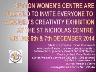Stalls are available for all local women