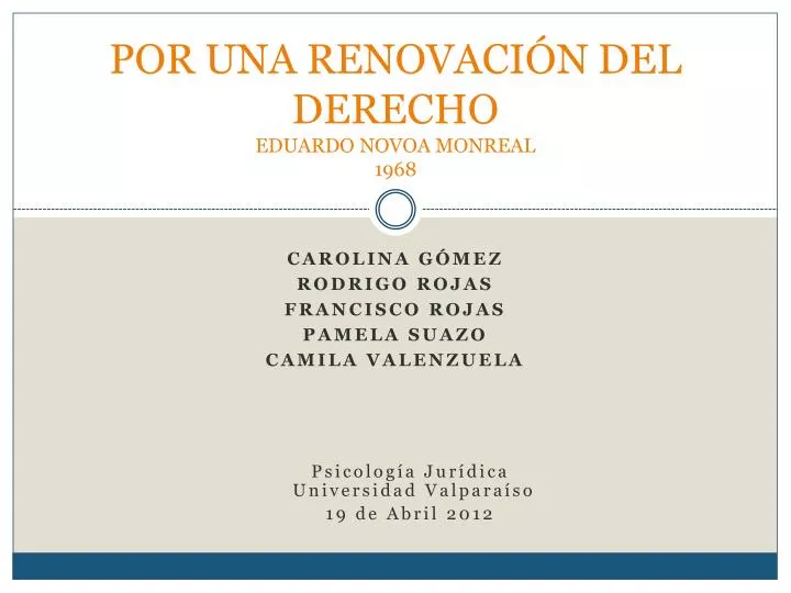 por una renovaci n del derecho eduardo novoa monreal 1968