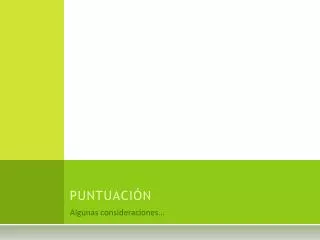 puntuaci n