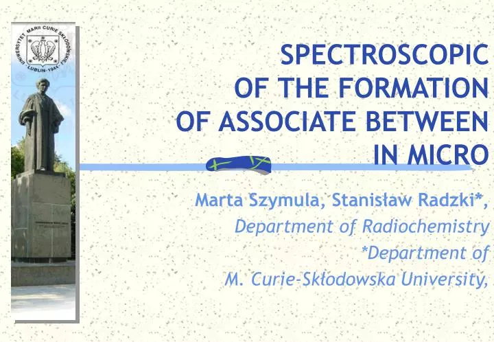 spectroscopic of the formation of associate between in micro