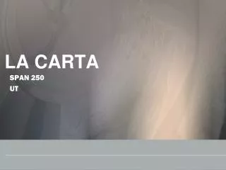 la carta