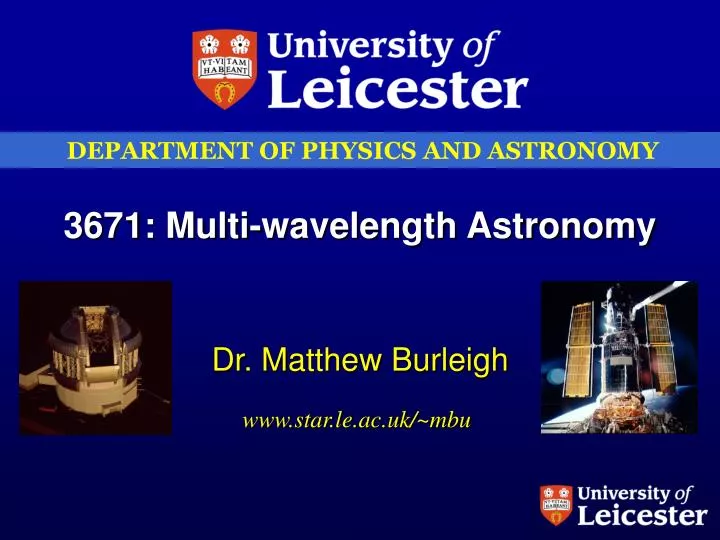 3671 multi wavelength astronomy