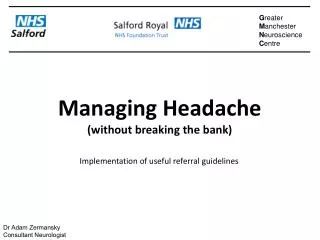 Managing Headache (without breaking the bank)