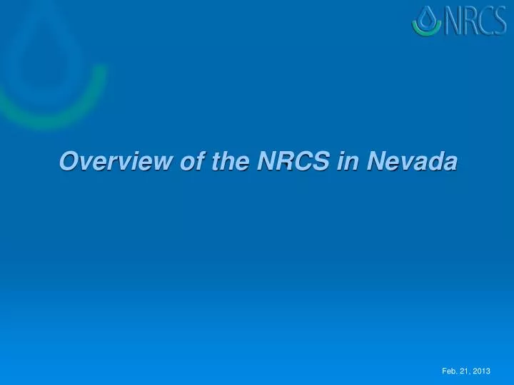 overview of the nrcs in nevada
