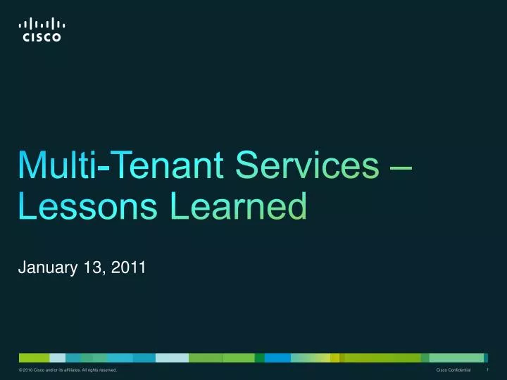 multi tenant services lessons learned
