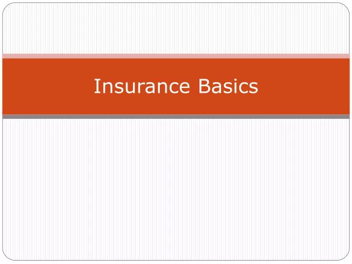 insurance basics